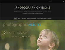Tablet Screenshot of photographicvisions.ca